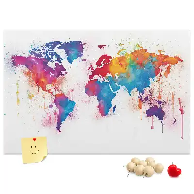 Hartă geografică continentală din plută