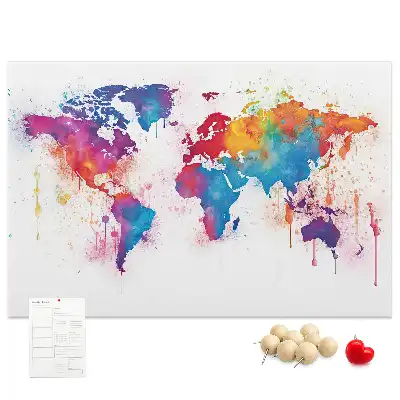 Hartă geografică continentală din plută