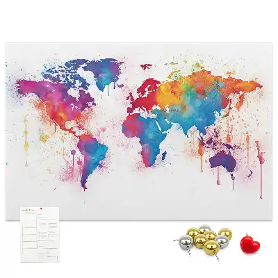 Hartă geografică continentală din plută