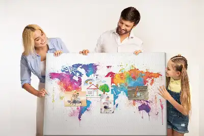 Hartă geografică continentală din plută