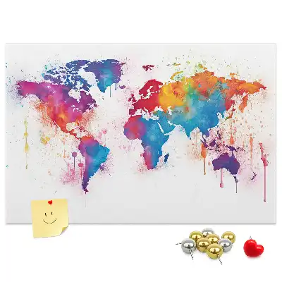 Hartă geografică continentală din plută