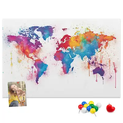 Hartă geografică continentală din plută