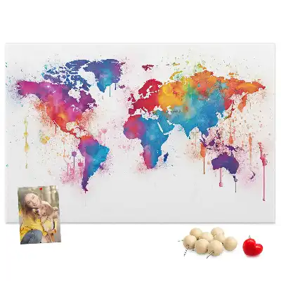 Hartă geografică continentală din plută