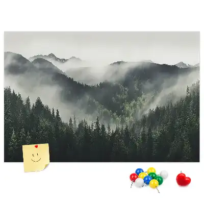 Panou din plută cu imprimeu peisaj de pădure