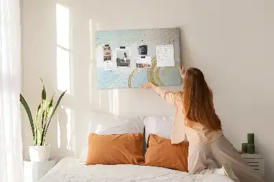 Tablă de plută cu motiv grafic decorativ