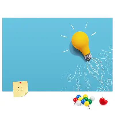Tablă din plută cu design bec