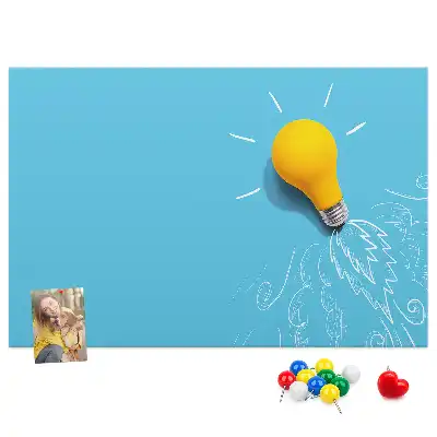 Tablă din plută cu design bec