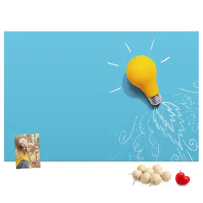 Tablă din plută cu design bec