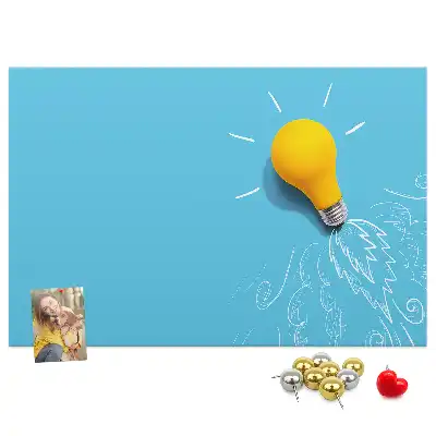Tablă din plută cu design bec