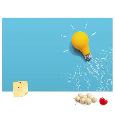 Tablă din plută cu design bec