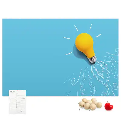 Tablă din plută cu design bec