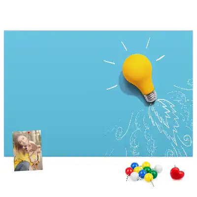 Tablă din plută cu design bec