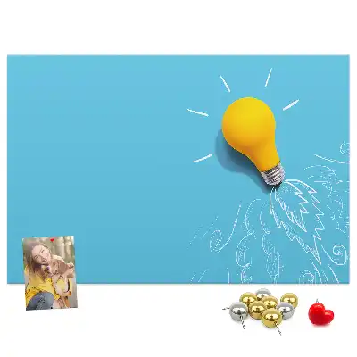 Tablă din plută cu design bec