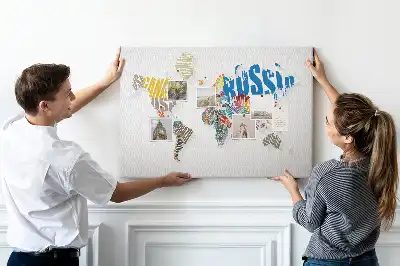 Panou din plută Geografie cu litere și cuvinte