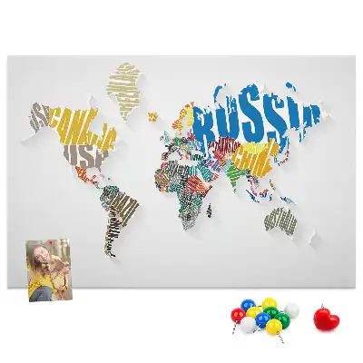 Panou din plută Geografie cu litere și cuvinte