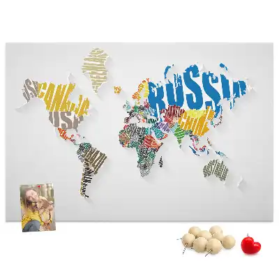 Panou din plută Geografie cu litere și cuvinte