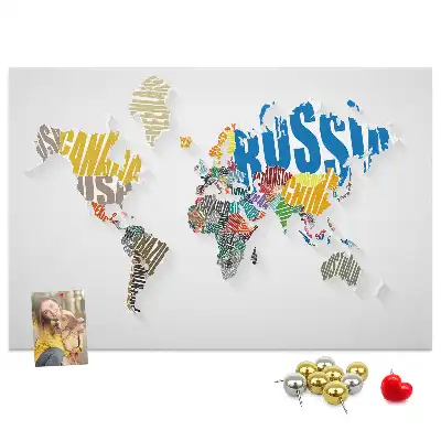 Panou din plută Geografie cu litere și cuvinte