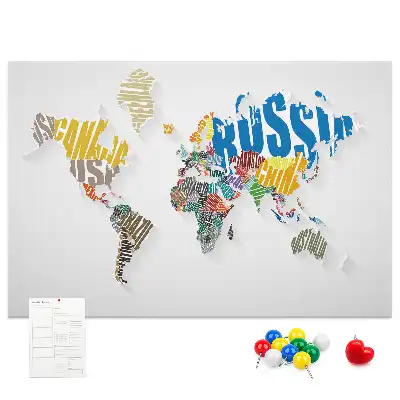 Panou din plută Geografie cu litere și cuvinte