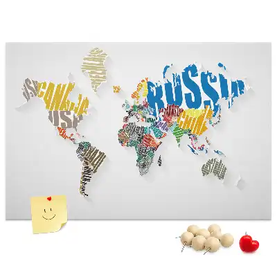 Panou din plută Geografie cu litere și cuvinte