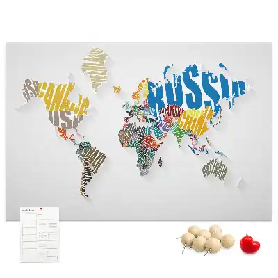 Panou din plută Geografie cu litere și cuvinte