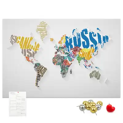 Panou din plută Geografie cu litere și cuvinte