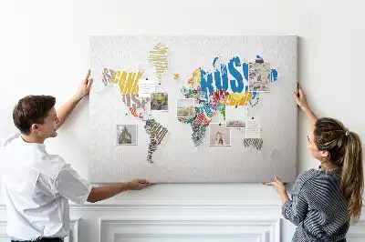 Panou din plută Geografie cu litere și cuvinte