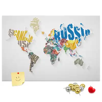 Panou din plută Geografie cu litere și cuvinte