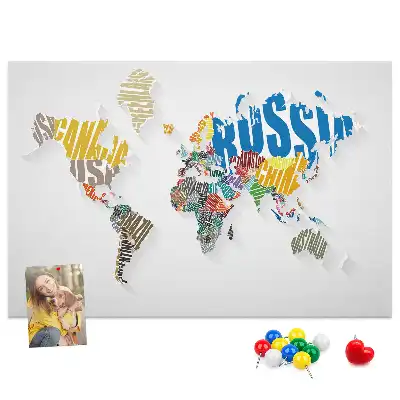 Panou din plută Geografie cu litere și cuvinte
