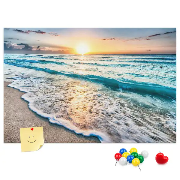 Tablă din plută cu model valuri țărm de mare