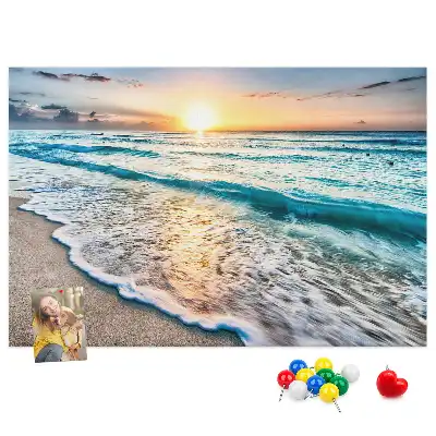 Tablă din plută cu model valuri țărm de mare