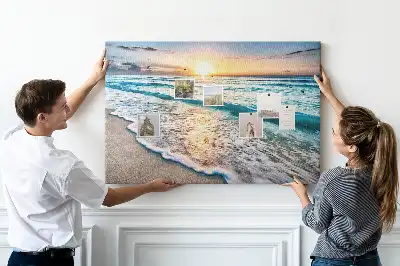 Tablă din plută cu model valuri țărm de mare