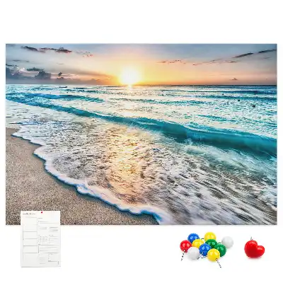 Tablă din plută cu model valuri țărm de mare