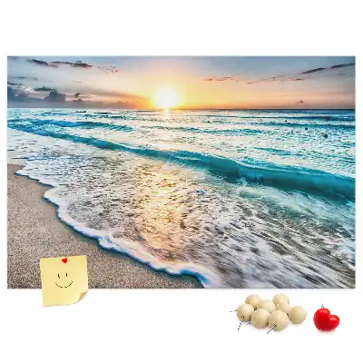 Tablă din plută cu model valuri țărm de mare