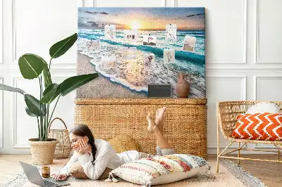 Tablă din plută cu model valuri țărm de mare