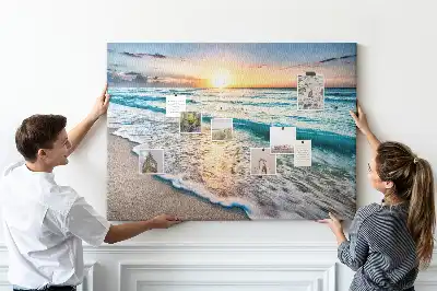 Tablă din plută cu model valuri țărm de mare