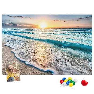 Tablă din plută cu model valuri țărm de mare