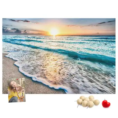 Tablă din plută cu model valuri țărm de mare