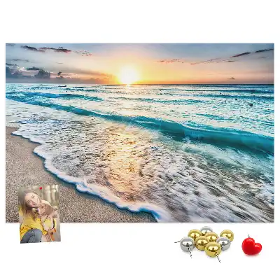 Tablă din plută cu model valuri țărm de mare