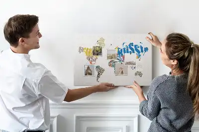 Panou din plută cu design sub formă de hartă