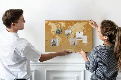 Tablă de plută hartă a lumii Planeta Pământ pentru perete