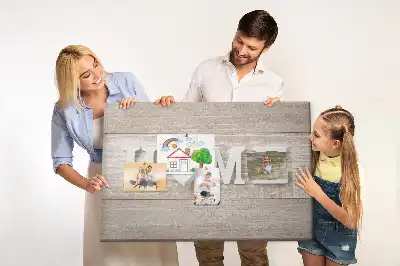 Panou din plută pentru perete cu inscripția Home