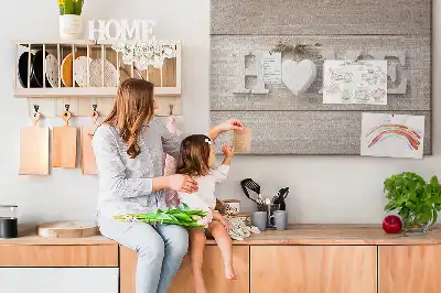 Panou din plută pentru perete cu inscripția Home
