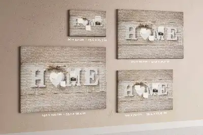 Panou din plută pentru perete cu inscripția Home