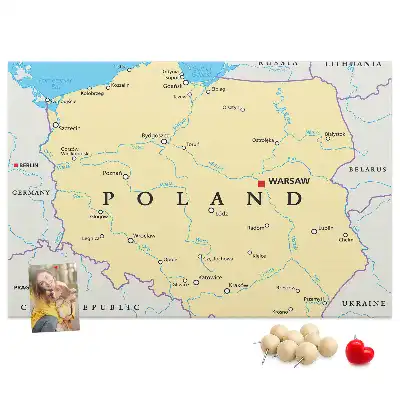 Hartă politică a Poloniei din plută