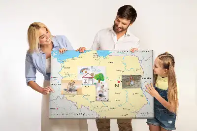 Hartă politică a Poloniei din plută