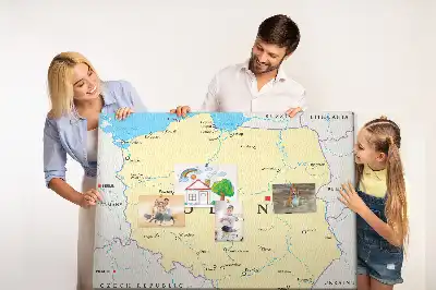 Hartă politică a Poloniei din plută
