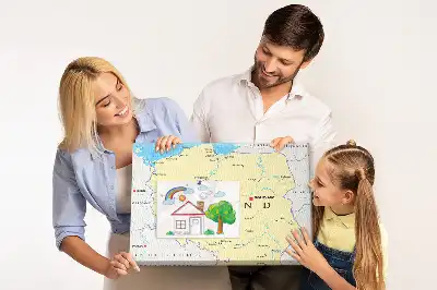 Hartă politică a Poloniei din plută