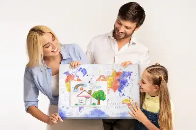 Panou din plută cu hartă a lumii pictată artistic