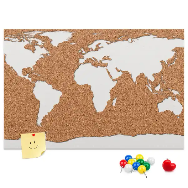 Panou de plută cu motiv cartografic natural