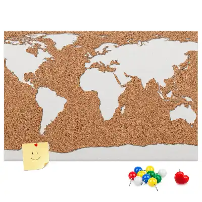 Panou de plută cu motiv cartografic natural